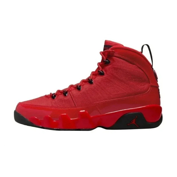 Nike Size 10 Air Jordan 9 Retro Chile Red Black Mens CT8019-600 Lace Up Sneakers - Picture 6 of 12